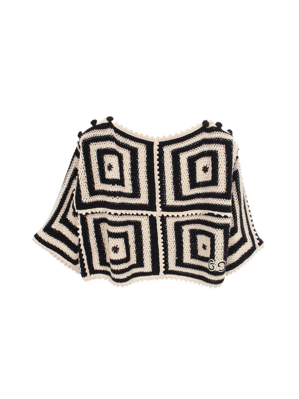 Gucci Gg Patch Cropped Knitwear Sweater #289643G39B